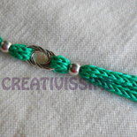 Braccialetto Quadrifoglio Verde Portafortuna | Regalo San Patrizio | Acciaio Regolabile