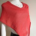 Poncho rosso da donna,in cotone e viscosa,maglieria accessori donna