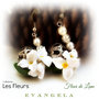 Orecchini fiori di luna pendenti bianco perle fimo idea regalo donna primavera 