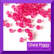 50 x perle bicono acriliche pink
