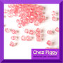 50 x perle bicono acriliche rosa
