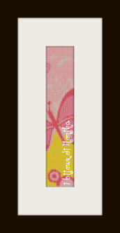 schema bracciale Farfalla rosa e gialla in stitch peyote pattern - solo per uso personale