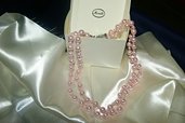 collana perle rosa due fili