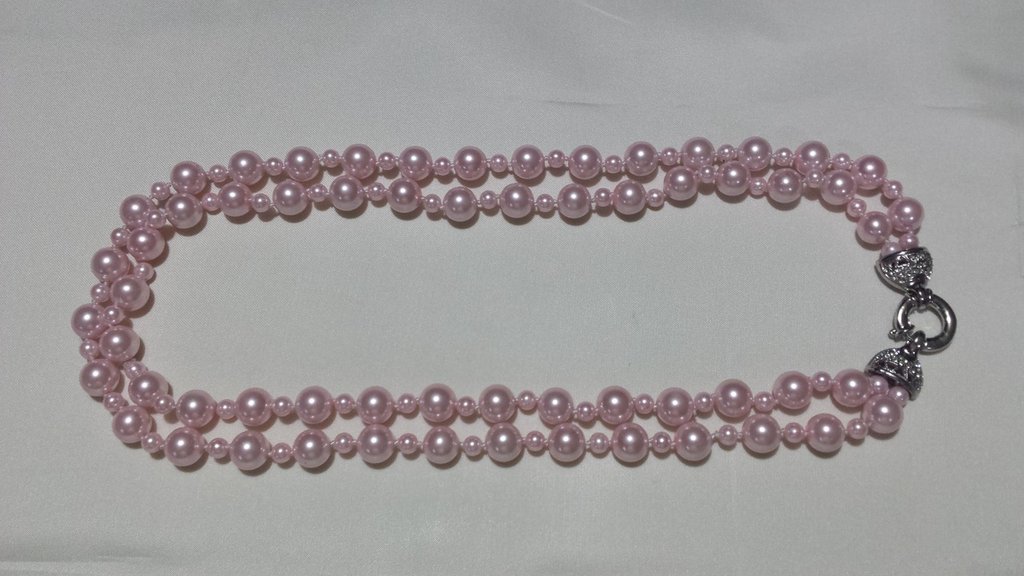 collana perle rosa due fili - Gioielli - Collane - di monili | su MissHobby