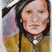 nativo americano acquerello su cartoncino dipinto a mano