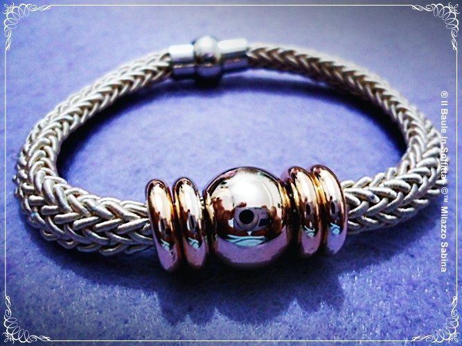 Collana Girocollo In Pelle Intrecciata Con Calamita – Acciaio Inox E Cuoio 6mm