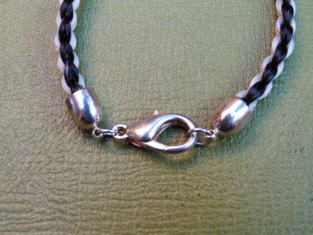 Braccialetto bicolore cm 20 - crini di cavallo - Gioielli - Braccia