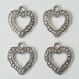 4 charms cuore 20x18mm