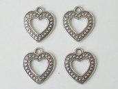 4 charms cuore 20x18mm