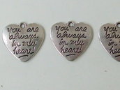 3 charms cuore "you are always in my heart" vend.