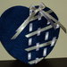 sacchetti portacofetti artigianali fai da te cuore blu glitterato 