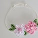 Set (collana, braccialetto, orecchini,pettinino)"Primavera"  kanzashi fatta a mano