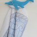 Animaletto in feltro porta asciugamano forma delfino