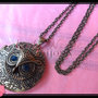 Collana con gufo vintage in argento tibetano anallergico