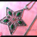Collana con stella verde in argento tibetano anallergico
