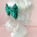 Fermaglio per capelli con fiocco in seta pura 100% verde // spilletta elegante per bambina