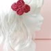Spilletta per capelli con roselline fucsia // fermaglio per bambina o donna, primavera, cerimonia.