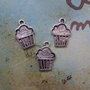 Charm cupcake argento