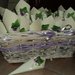 coni riso confettata n. 50 con cesto in composizione mista fiore lilla edera