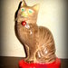 Gattino in gesso ceramico dipinto a mano