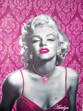 Tela Marilyn Monroe con orecchini veri !