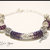 bracciale con catenina argentata e perle con strass viola