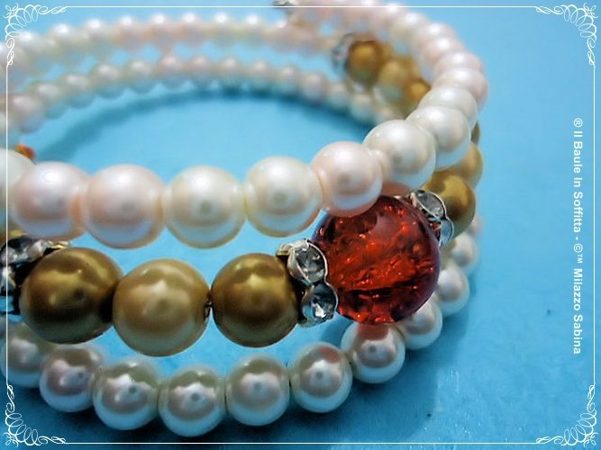 MILUNA Bracciale donna con corallo rosso e perle - PBR2439
