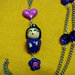 Collana giapponesina viola in fimo!