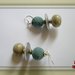 Boucles d'oreilles en perles de verre filé et pierre de lave