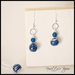 Collana perle blu con orecchini abbinati