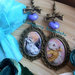 Orecchini "Alice in Wonderland" perle lilla fatti a mano