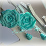 Orecchini Rose Grandi Color Tiffany