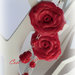 Orecchini Rose Grandi Color Rosso Ciliegia