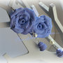 Orecchini Rose Grandi Color Blu di Prussia