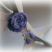 Orecchini Rose Grandi Color Blu di Prussia