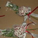 segnaposto decorati a mano con glitter rosso "rose"