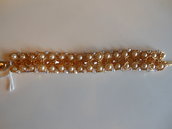 Braccialetto perle e cristalli swarovski 6 mm.