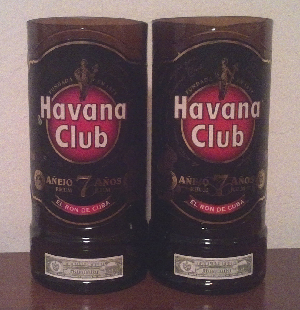 2 bicchieri Rum Havana Club ottenuti da bottiglie - Per la ...