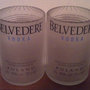 Bicchieri bottiglia vodka Belvedere tumbler vetro