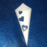 Adesivi Cuore Blu Lucido 7cm per San Valentino - 24 Pezzi Decorativi