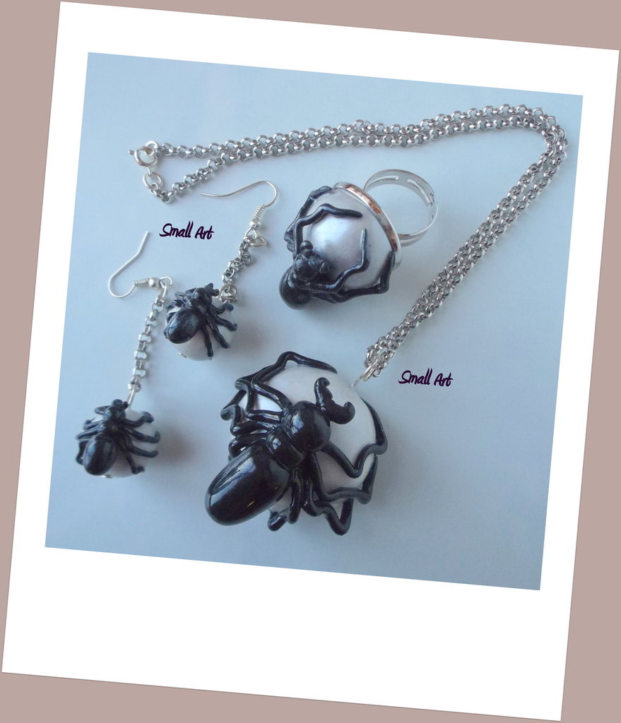 orecchini di Halloween, ragno nero fascino creativi orecchio orecchini con perno set di gioielli decorazioni per feste di halloween