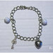 Bracciale con chiave, cuore e perle