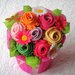 Baby bouquet con mini bag - Bouquet di bavaglini "Dolce settimana"