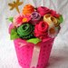 Baby bouquet con mini bag - Bouquet di bavaglini "Dolce settimana"