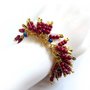 Bracciale riciclo creativo spille originale donna bacche rosse di primavera