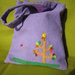 Mini borsa in cotone con decorazione fatta a mano