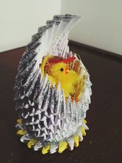 Pulcino in uovo per la pasqua