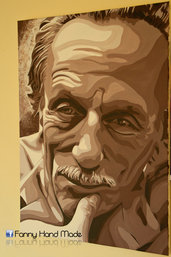 Dipinto - acrilico su tela - ritratto di Eduardo De Filippo