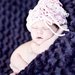 cappellino neonato Volant maglia a mano