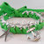 Bracciale estivo con charms e ciondoli in lycra e catena